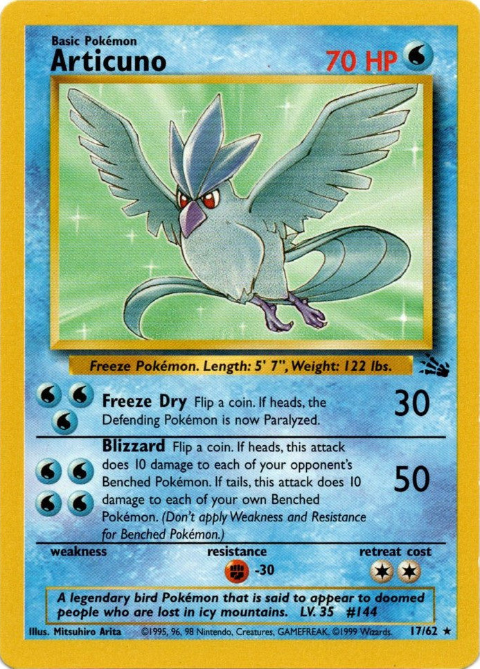 Articuno (17/62) [Fossil Unlimited] | Pegasus Games WI