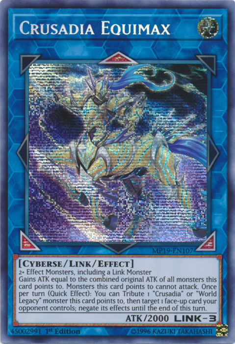 Crusadia Equimax [MP19-EN107] Prismatic Secret Rare | Pegasus Games WI