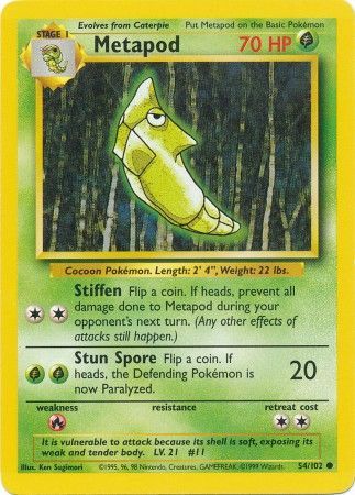 Metapod (54/102) [Base Set Unlimited] | Pegasus Games WI