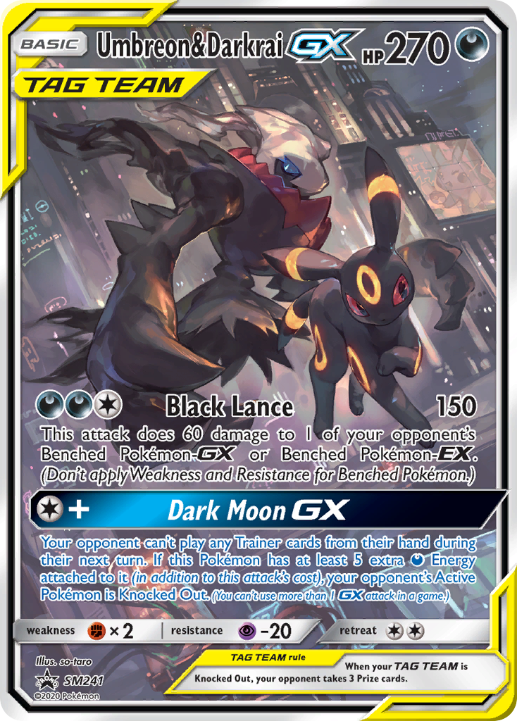 Umbreon & Darkrai GX (SM241) (Jumbo Card) [Sun & Moon: Black Star Promos] | Pegasus Games WI