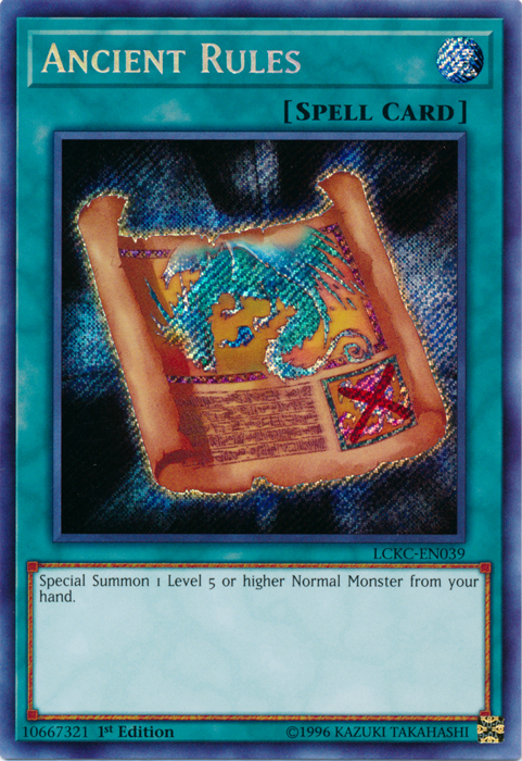 Ancient Rules [LCKC-EN039] Secret Rare | Pegasus Games WI