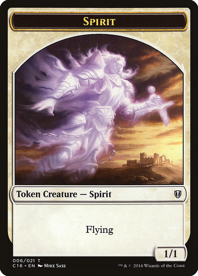 Spirit (006) // Bird (002) Double-Sided Token [Commander 2016 Tokens] | Pegasus Games WI