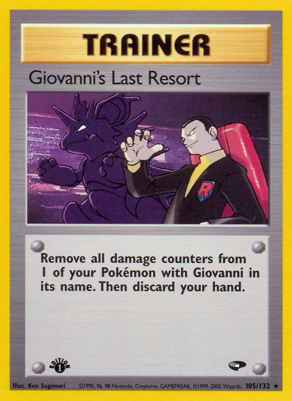 Giovanni's Last Resort (105/132) [Gym Challenge 1st Edition] | Pegasus Games WI