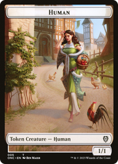 Human // Spirit Double-Sided Token [Phyrexia: All Will Be One Commander Tokens] | Pegasus Games WI