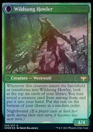 Howlpack Piper // Wildsong Howler [Innistrad: Crimson Vow Prerelease Promos] | Pegasus Games WI