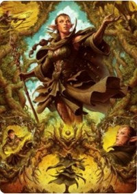 Nissa of Shadowed Boughs 2 Art Card [Zendikar Rising Art Series] | Pegasus Games WI