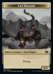 Cat Dragon // Vampire Double-Sided Token [Double Masters 2022 Tokens] | Pegasus Games WI