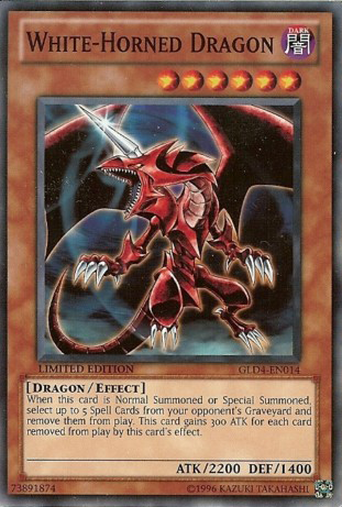White-Horned Dragon [GLD4-EN014] Common | Pegasus Games WI