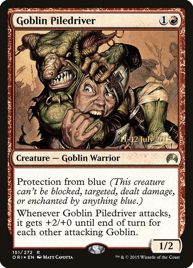 Goblin Piledriver [Magic Origins Prerelease Promos] | Pegasus Games WI