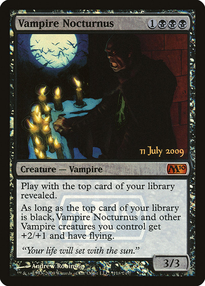 Vampire Nocturnus [Magic 2010 Prerelease Promos] | Pegasus Games WI