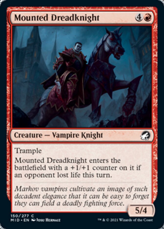Mounted Dreadknight [Innistrad: Midnight Hunt] | Pegasus Games WI