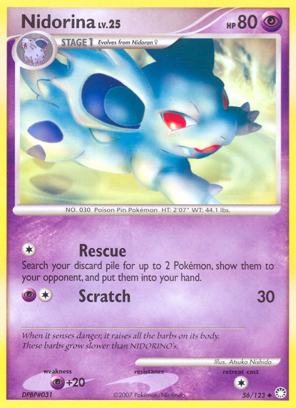 Nidorina (56/123) [Diamond & Pearl: Mysterious Treasures] | Pegasus Games WI