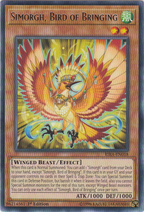 Simorgh, Bird of Bringing [RIRA-EN018] Rare | Pegasus Games WI