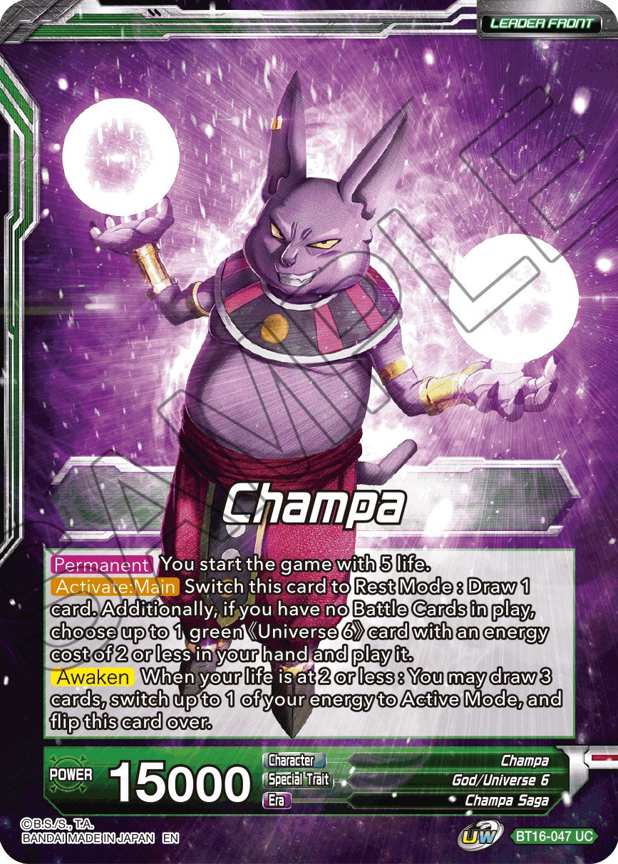 Champa // Champa, Victory at All Costs (BT16-047) [Realm of the Gods Prerelease Promos] | Pegasus Games WI