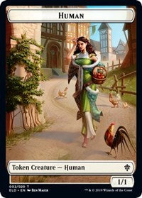 Human // Food (18) Double-Sided Token [Throne of Eldraine Tokens] | Pegasus Games WI