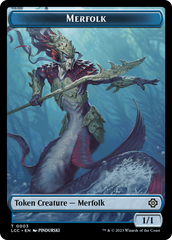 Frog Lizard // Merfolk (0003) Double-Sided Token [The Lost Caverns of Ixalan Commander Tokens] | Pegasus Games WI