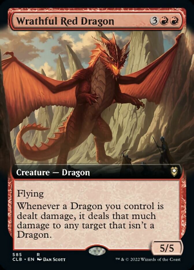Wrathful Red Dragon (Extended Art) [Commander Legends: Battle for Baldur's Gate] | Pegasus Games WI