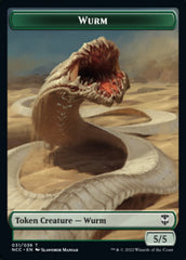 Elf Warrior // Wurm Double-Sided Token [Streets of New Capenna Commander Tokens] | Pegasus Games WI