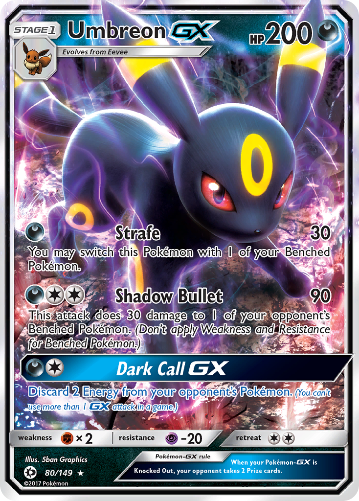 Umbreon GX (80/149) [Sun & Moon: Base Set] | Pegasus Games WI