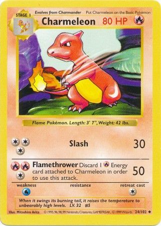 Charmeleon (24/102) [Base Set Shadowless Unlimited] | Pegasus Games WI