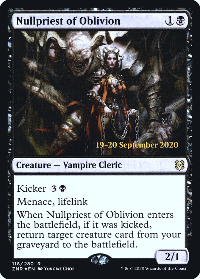 Nullpriest of Oblivion [Zendikar Rising Prerelease Promos] | Pegasus Games WI