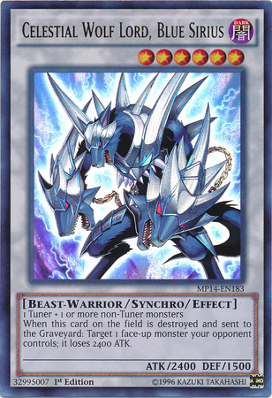 Celestial Wolf Lord, Blue Sirius [MP14-EN183] Ultra Rare | Pegasus Games WI