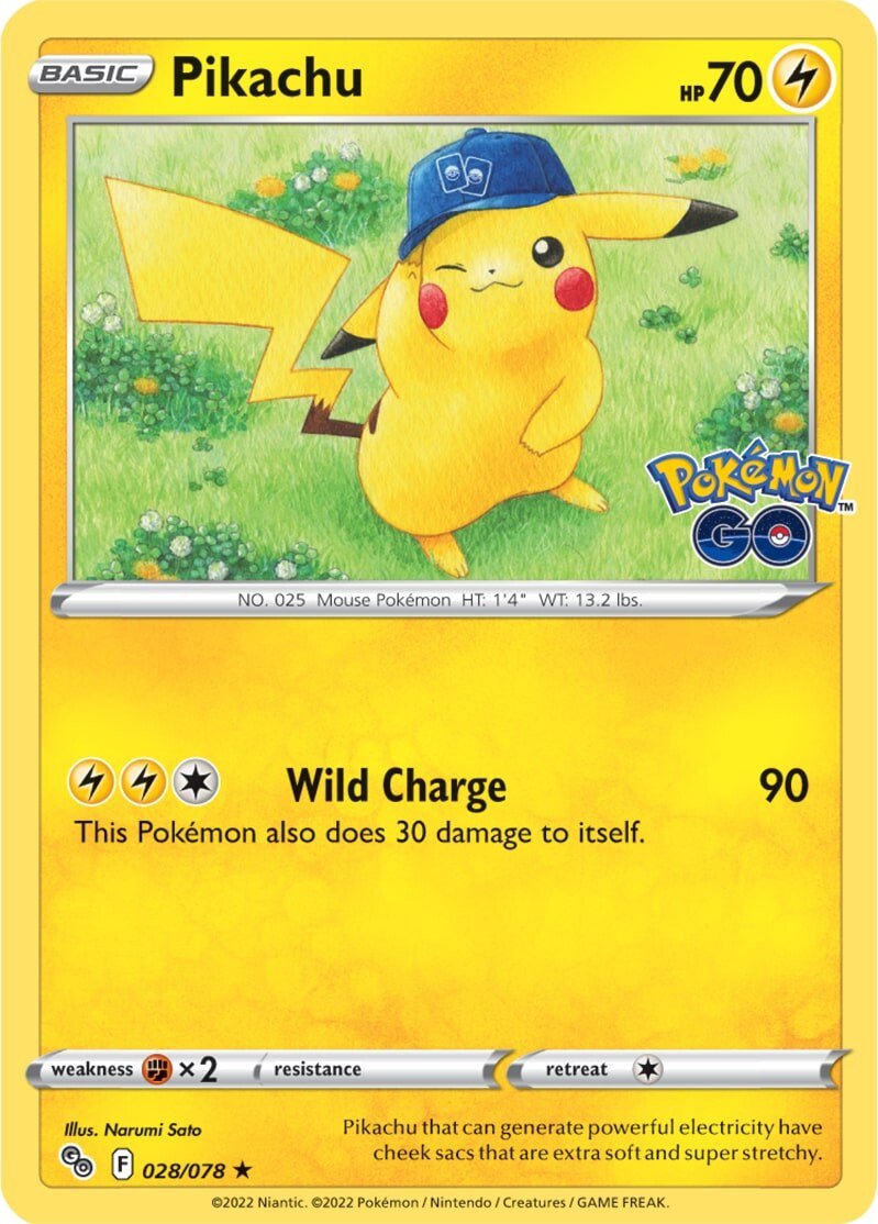 Pikachu (028/078) [Pokémon GO] | Pegasus Games WI