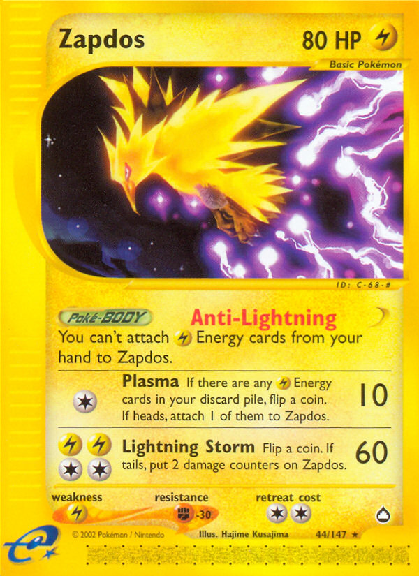 Zapdos (44/147) [Aquapolis] | Pegasus Games WI