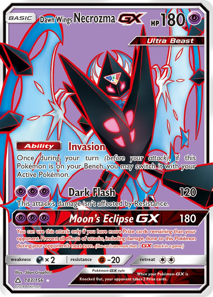 Dawn Wings Necrozma GX (143/156) [Sun & Moon: Ultra Prism] | Pegasus Games WI