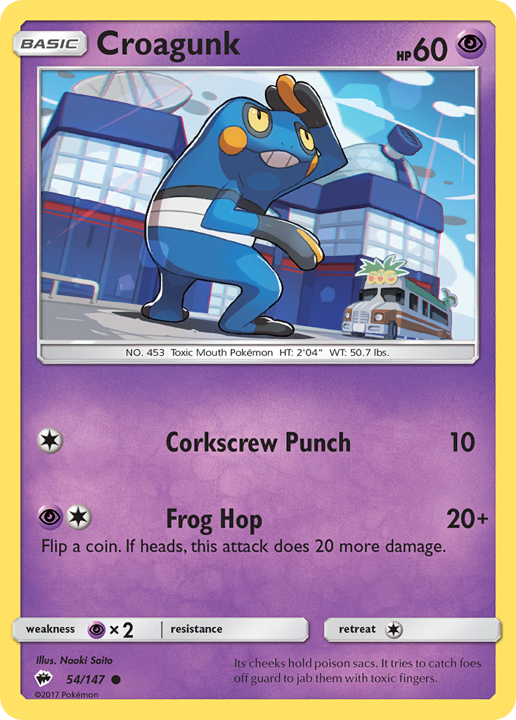 Croagunk (54/147) [Sun & Moon: Burning Shadows] | Pegasus Games WI