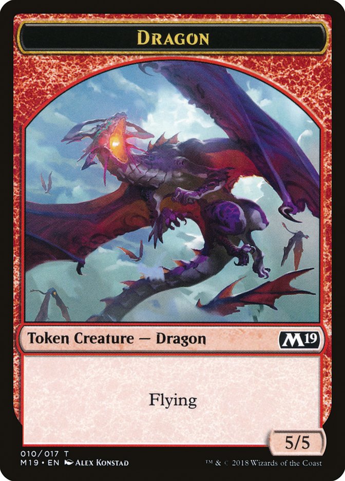 Dragon Token (010/017) [Core Set 2019 Tokens] | Pegasus Games WI