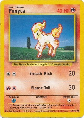 Ponyta (60/102) [Base Set Unlimited] | Pegasus Games WI
