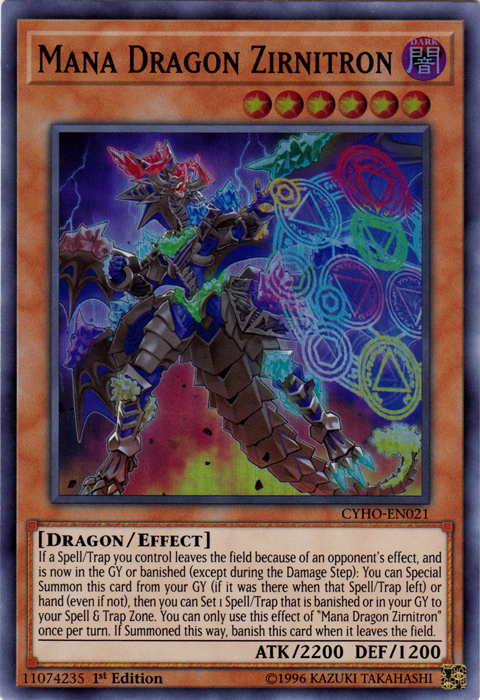 Mana Dragon Zirnitron [CYHO-EN021] Super Rare | Pegasus Games WI