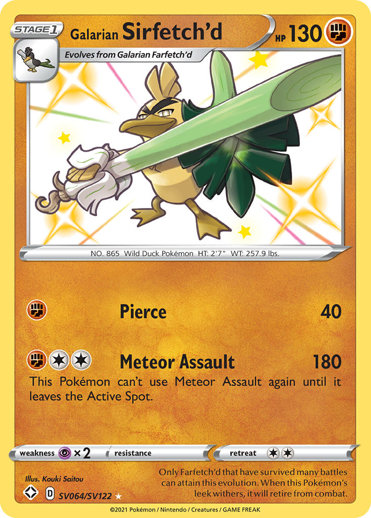 Galarian Sirfetch'd (SV064/SV122) [Sword & Shield: Shining Fates] | Pegasus Games WI