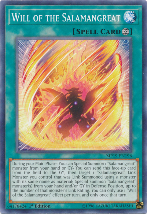 Will of the Salamangreat [MP19-EN196] Common | Pegasus Games WI
