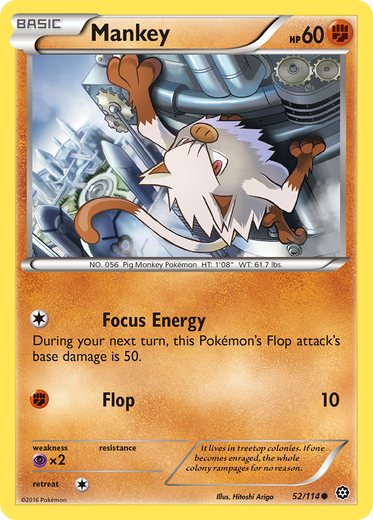 Mankey (52/114) [XY: Steam Siege] | Pegasus Games WI