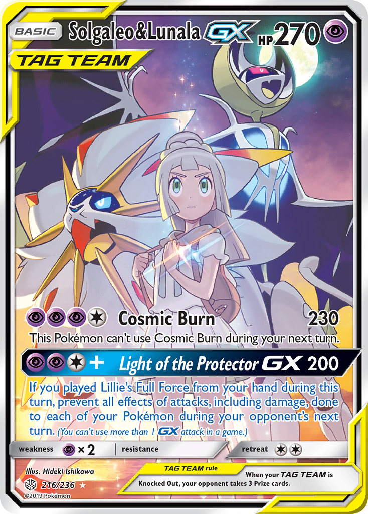 Solgaleo & Lunala GX (216/236) [Sun & Moon: Cosmic Eclipse] | Pegasus Games WI