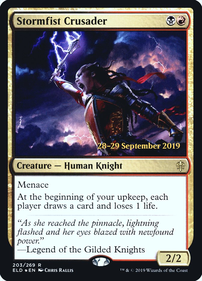 Stormfist Crusader [Throne of Eldraine Prerelease Promos] | Pegasus Games WI