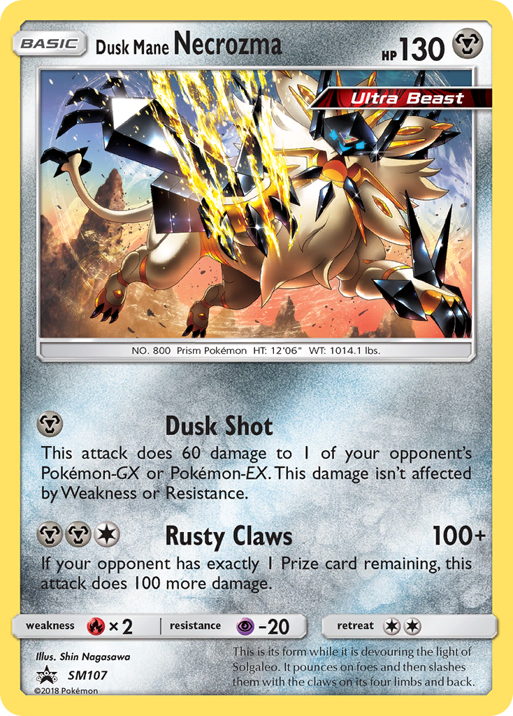 Dusk Mane Necrozma (SM107) [Sun & Moon: Black Star Promos] | Pegasus Games WI