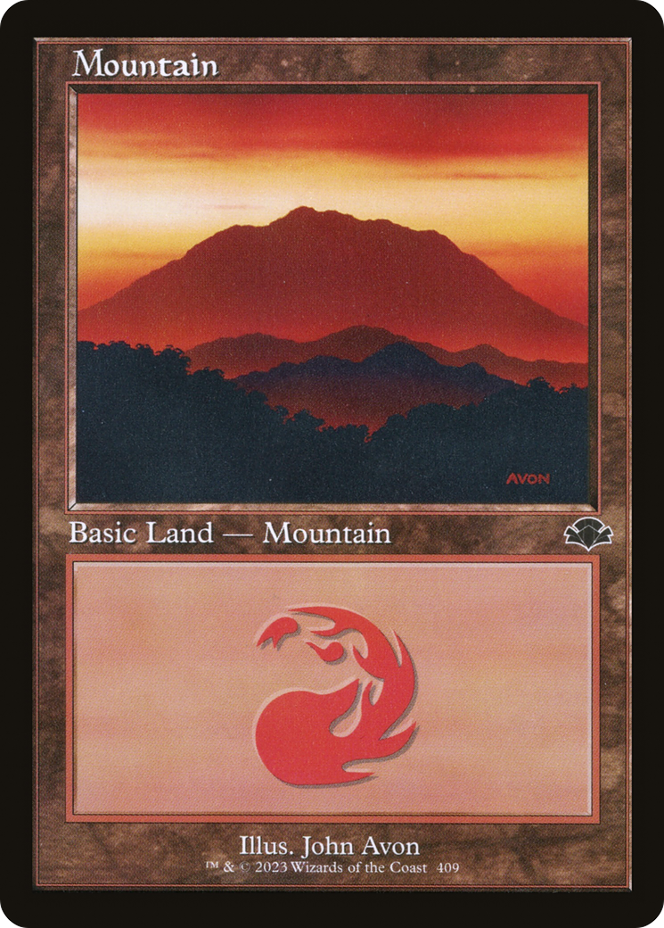 Mountain (409) (Retro) [Dominaria Remastered] | Pegasus Games WI