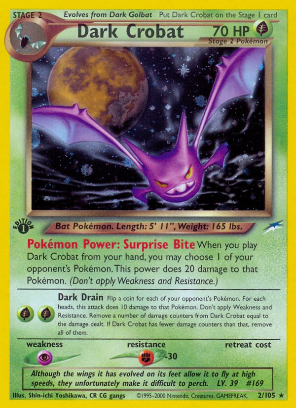 Dark Crobat (2/105) [Neo Destiny 1st Edition] | Pegasus Games WI