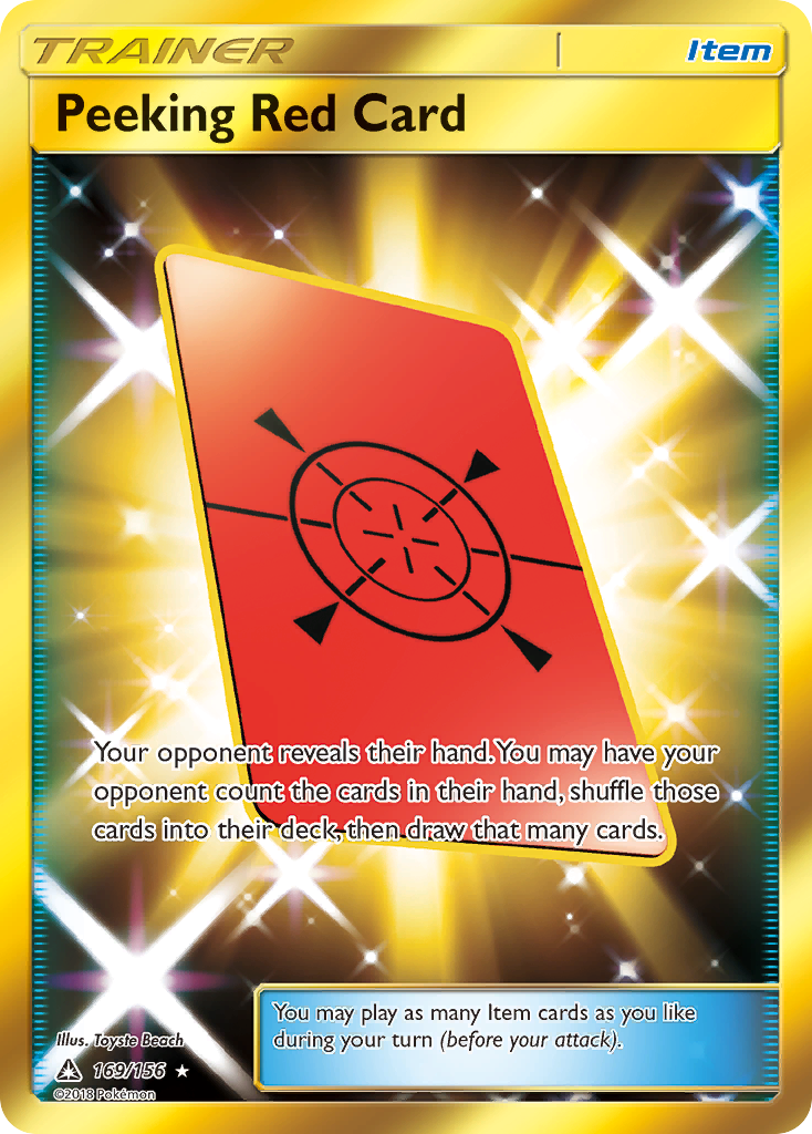 Peeking Red Card (169/156) [Sun & Moon: Ultra Prism] | Pegasus Games WI