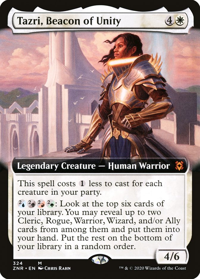 Tazri, Beacon of Unity (Extended Art) [Zendikar Rising] | Pegasus Games WI