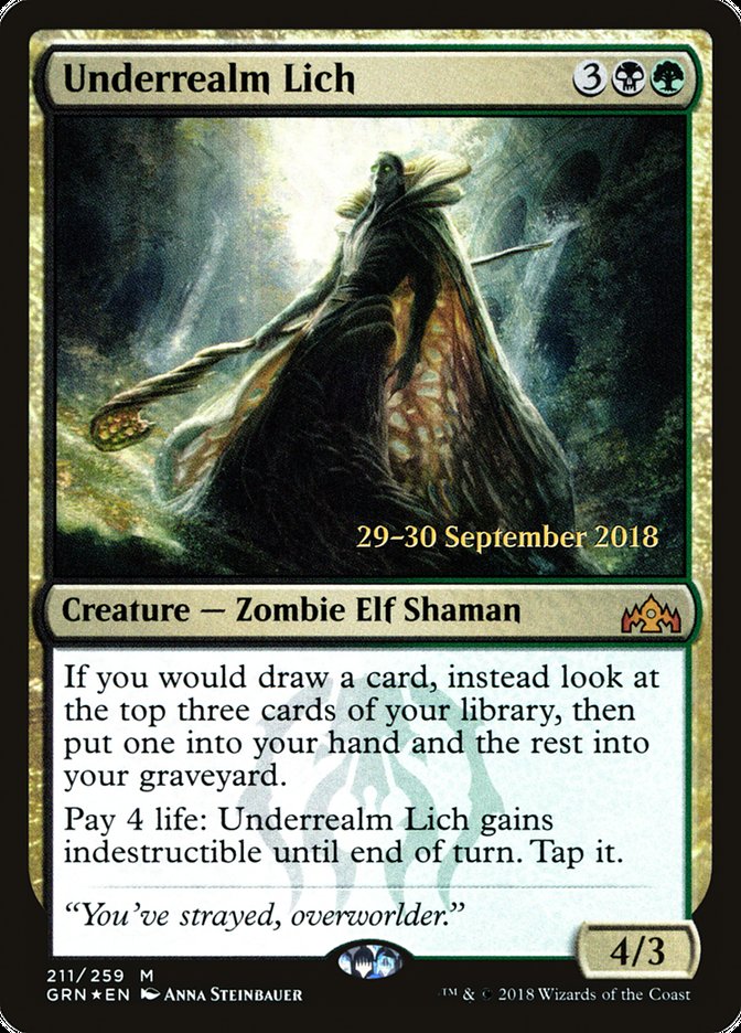 Underrealm Lich [Guilds of Ravnica Prerelease Promos] | Pegasus Games WI