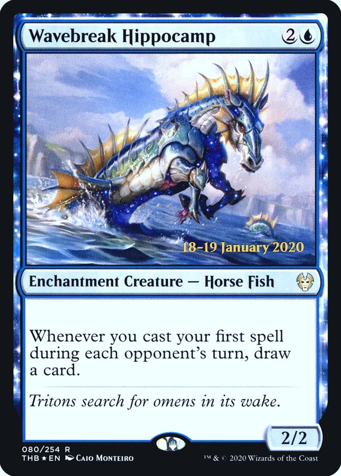 Wavebreak Hippocamp [Theros Beyond Death Prerelease Promos] | Pegasus Games WI