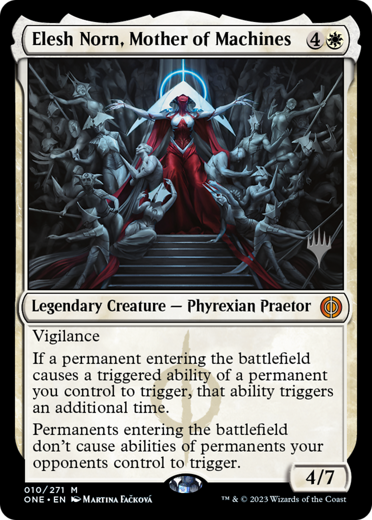 Elesh Norn, Mother of Machines (Promo Pack) [Phyrexia: All Will Be One Promos] | Pegasus Games WI