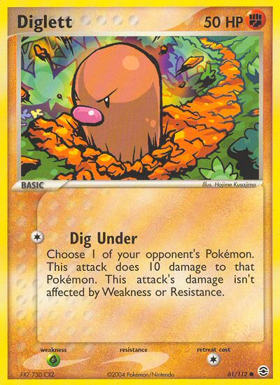 Diglett (61/112) [EX: FireRed & LeafGreen] | Pegasus Games WI