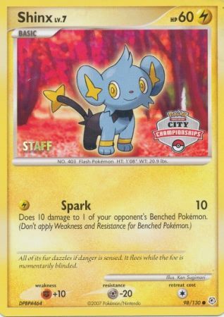 Shinx (98/130) (Staff City Championships Promo) [Nintendo: Black Star Promos] | Pegasus Games WI