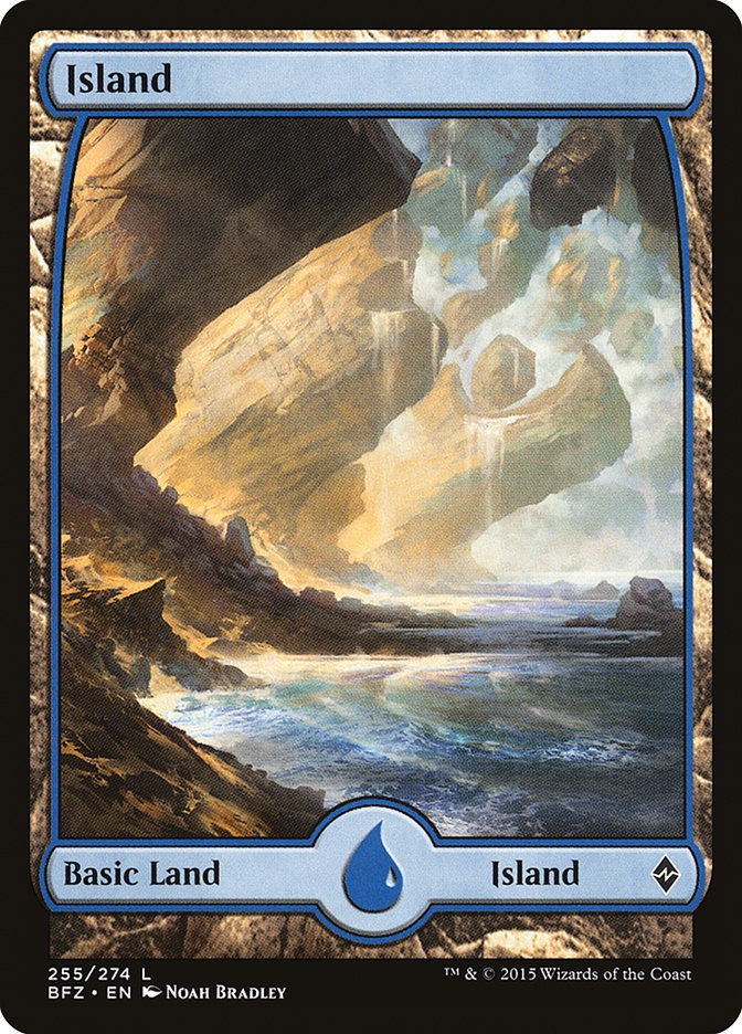 Island (255) (Full Art) [Battle for Zendikar] | Pegasus Games WI