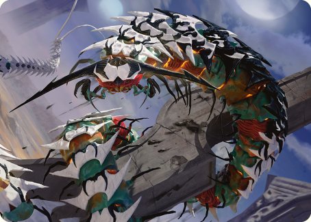 Atraxa's Skitterfang Art Card [Phyrexia: All Will Be One Art Series] | Pegasus Games WI